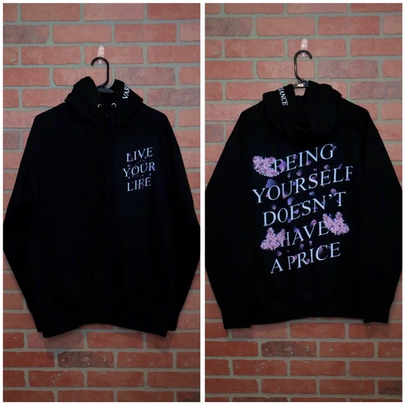 Variance Other - New Black Hoodie | Lilac Petals